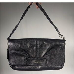 Coach Ashley Large Flap Wristlet Clutch Black like new!